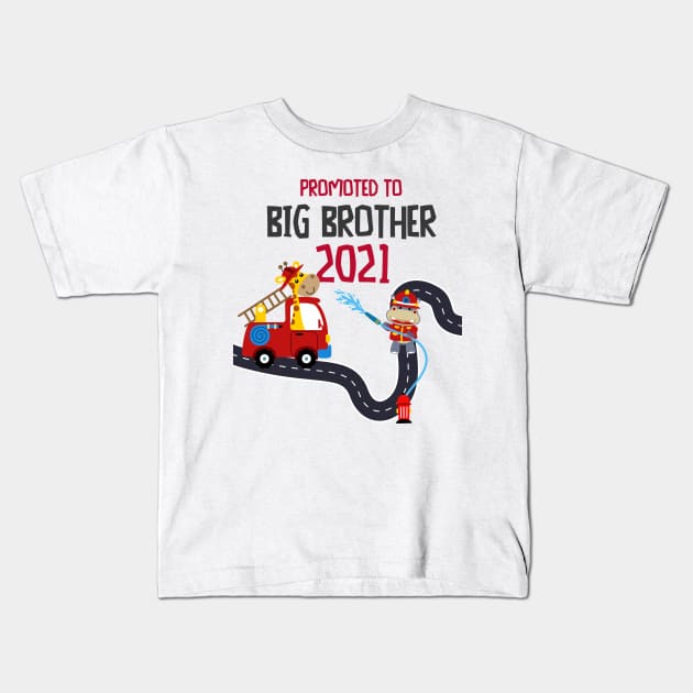 Big Brother 2021 With Fire Engine / Fire Engine Kids T-Shirt by alpmedia